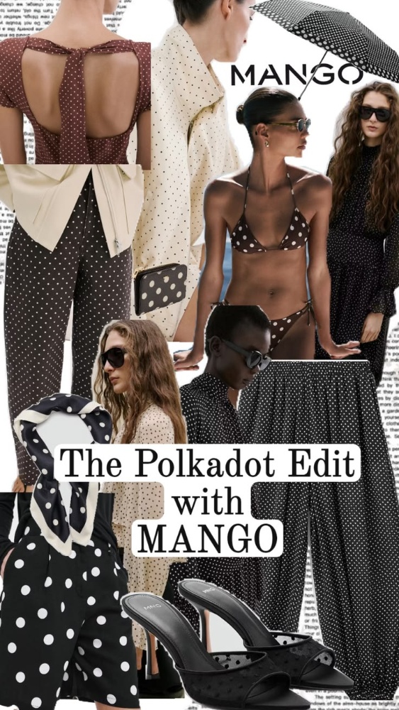 The Polkadot Edit with Mango — search-driven fashion collage